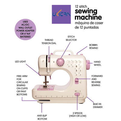 Automatische Taschenhemd Nähmaschine für den Haushalt mit CE UFR-705 DC 6V/1200mA Ausgang