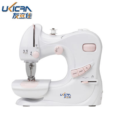 Mini-Haushaltsnähmaschine UFR-601 mit 0-5 mm Nählänge in weißer und rosa Farbe