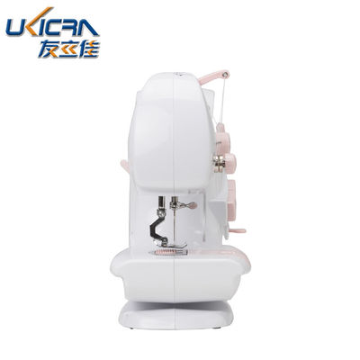 Mini-Haushaltsnähmaschine UFR-601 mit 0-5 mm Nählänge in weißer und rosa Farbe